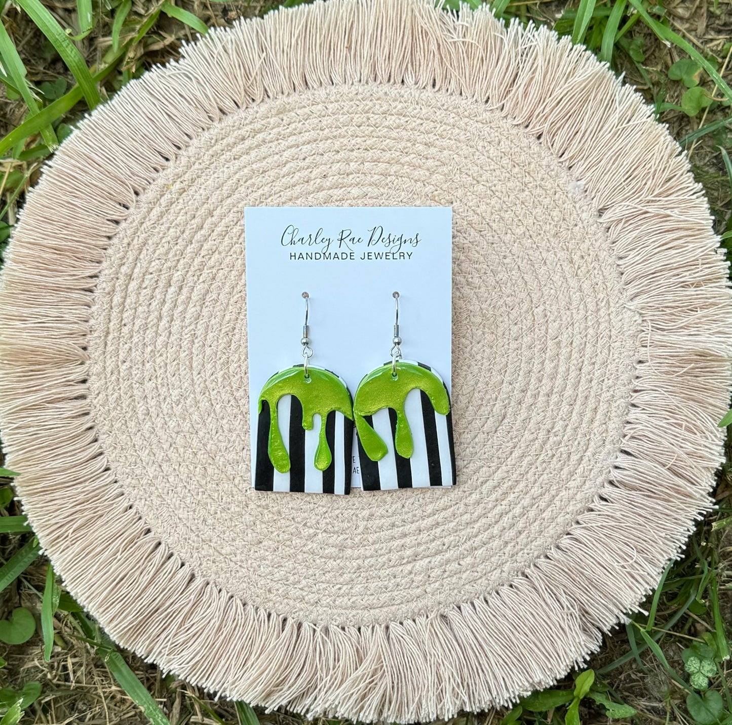 Beetlejuice inspired slime dangles