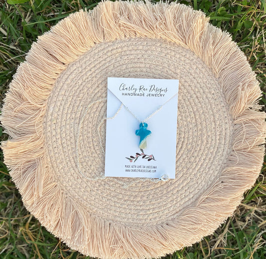 Ocean Blues Cross necklace