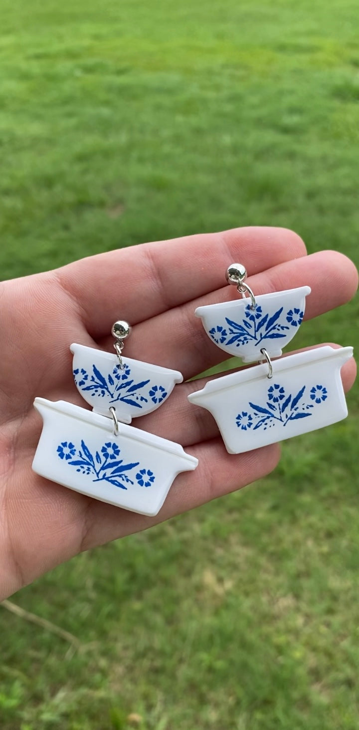 Cornflower Blue Nesting Bowl Dangles