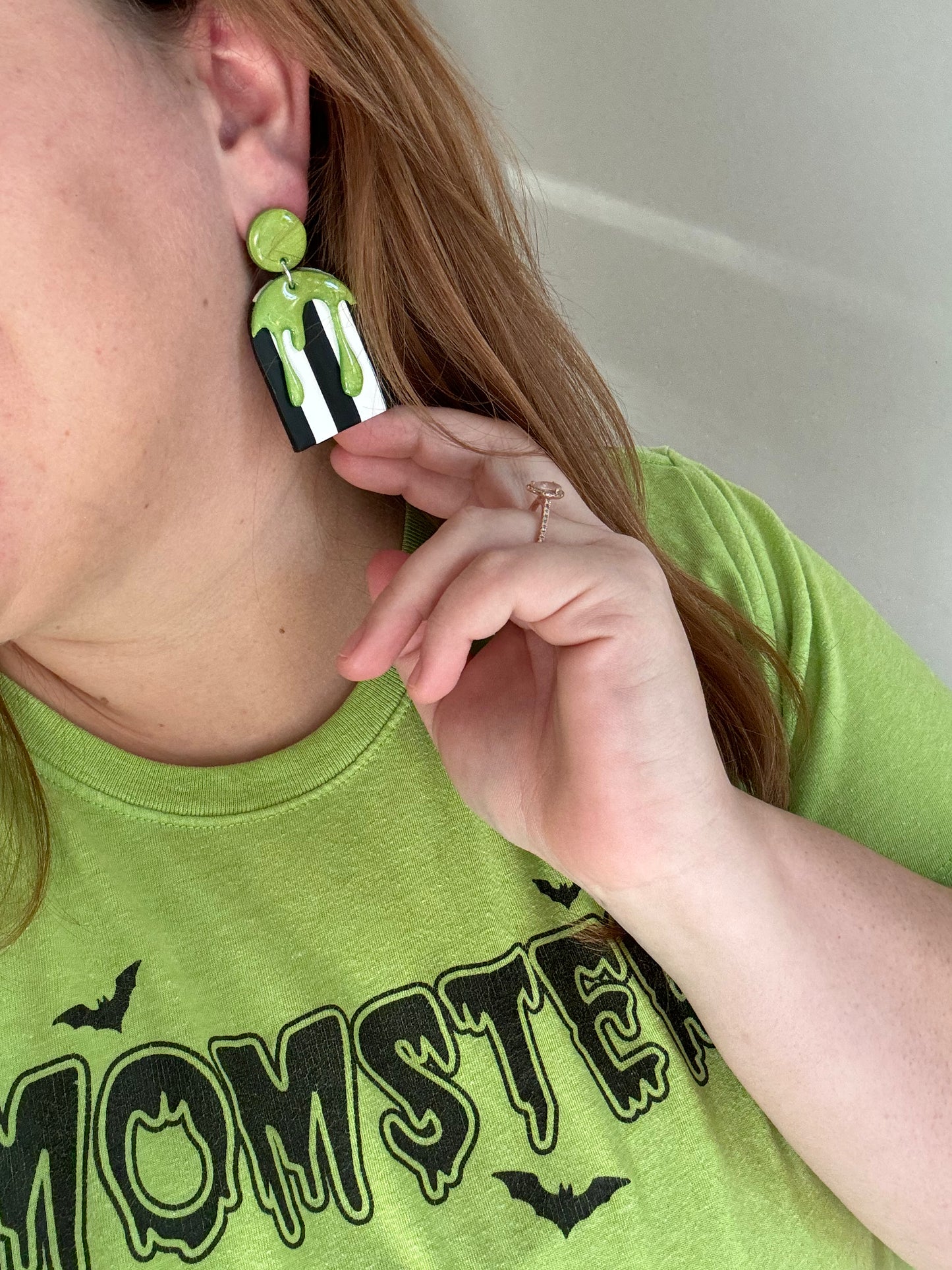 Beetlejuice inspired slime dangles