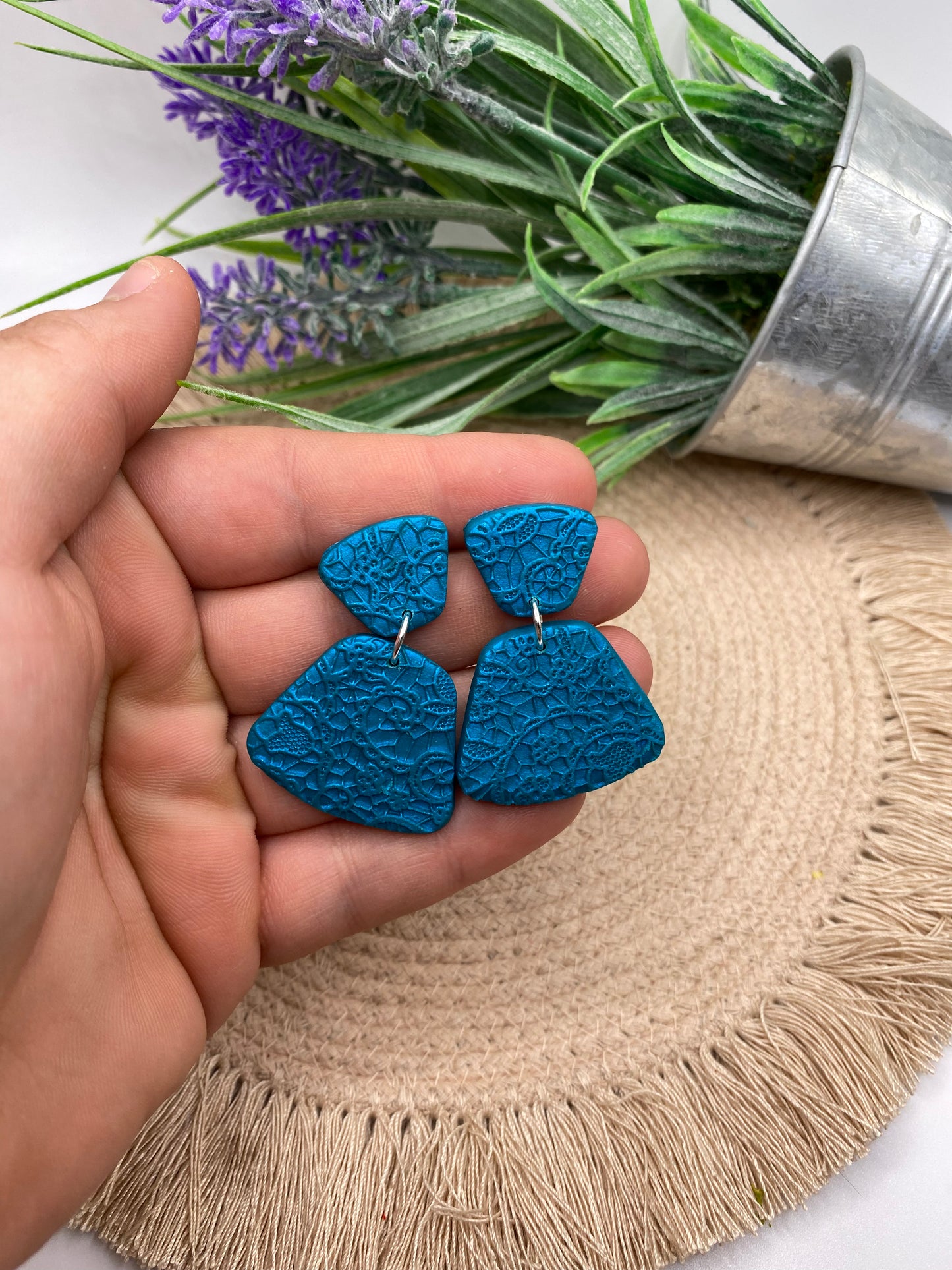 Spanish lace Ida-Peacock Blue