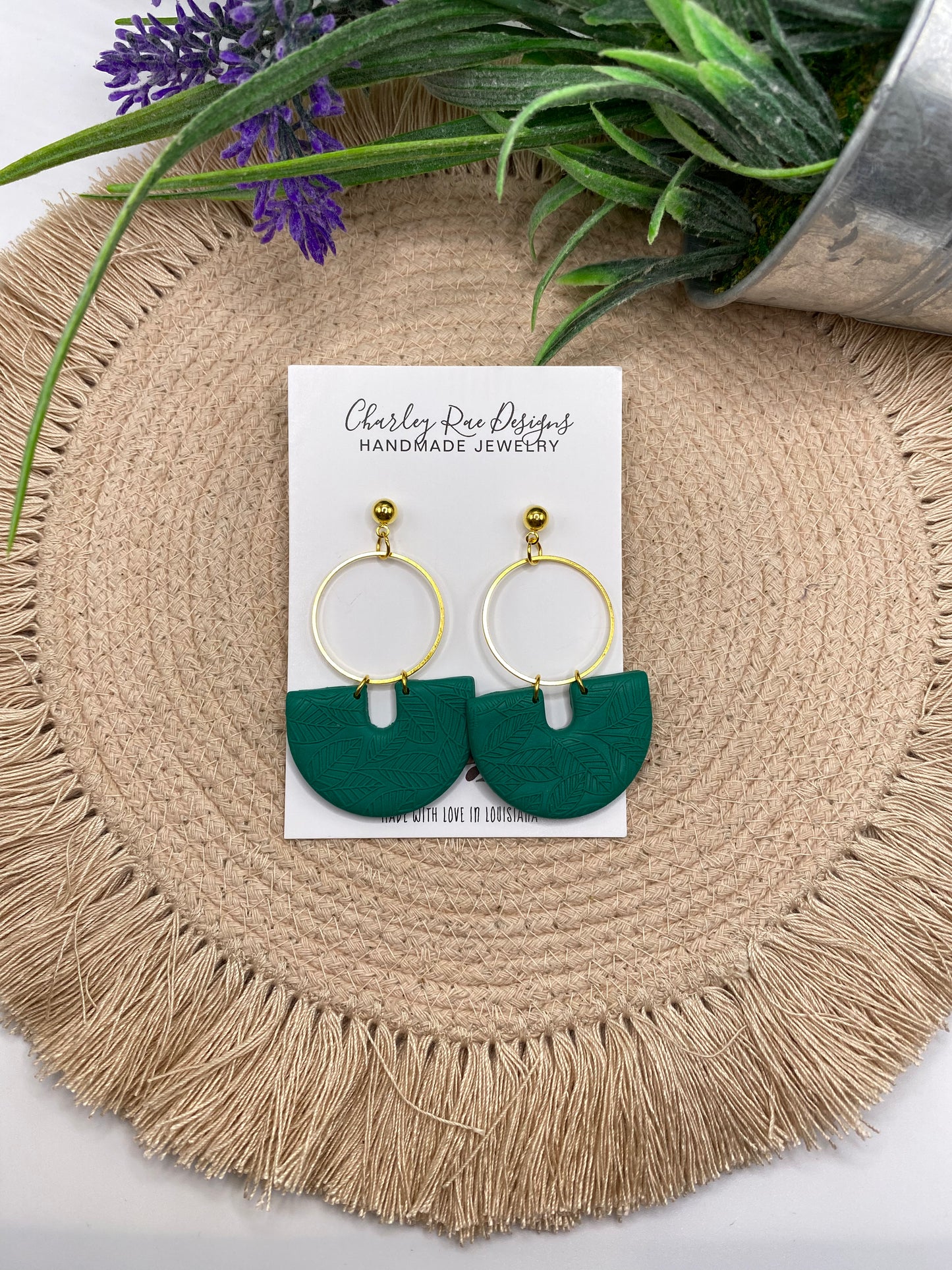 Embossed Stacked Sienna-Green