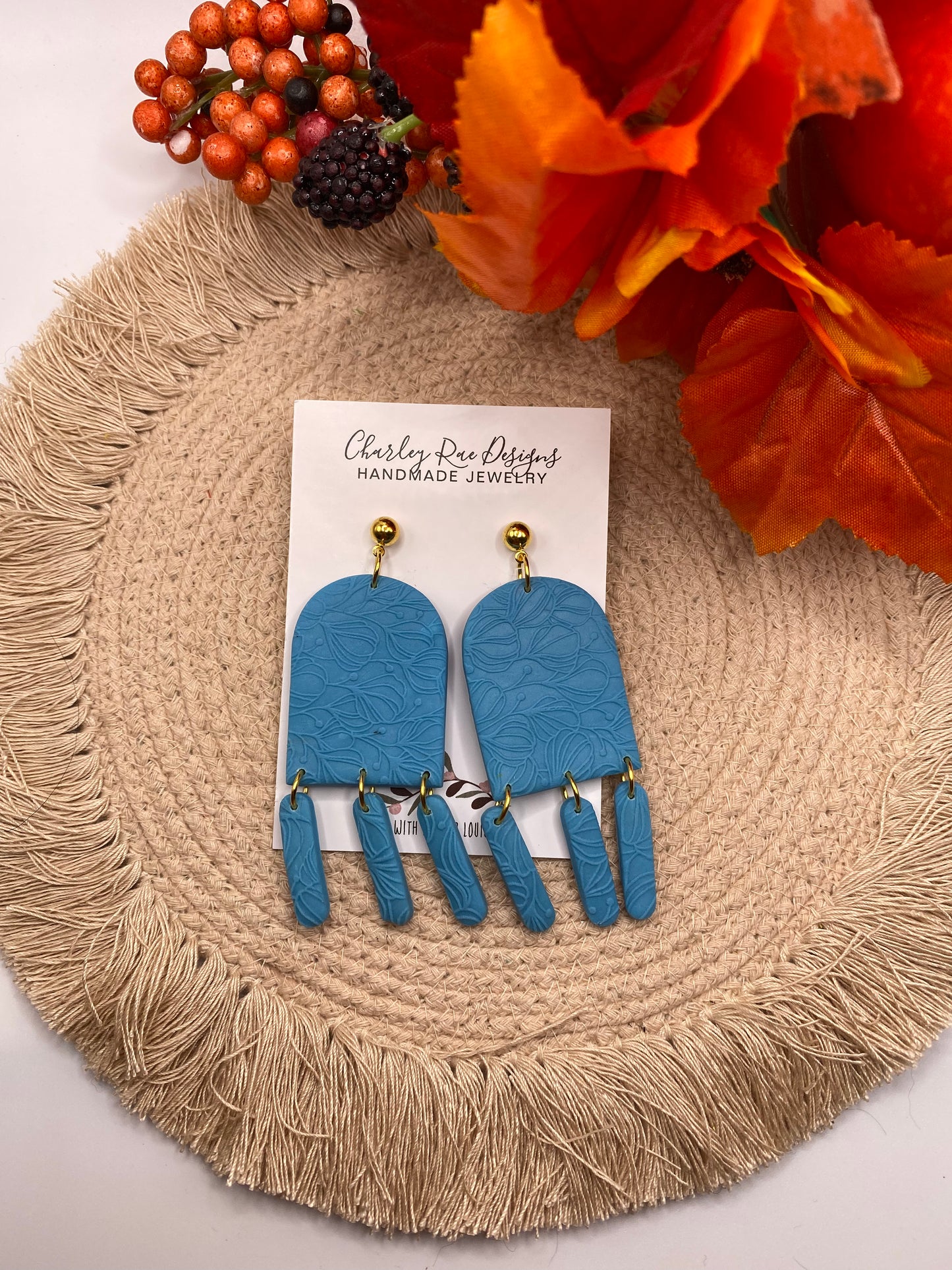 Clay tassels-Robins Egg Blue