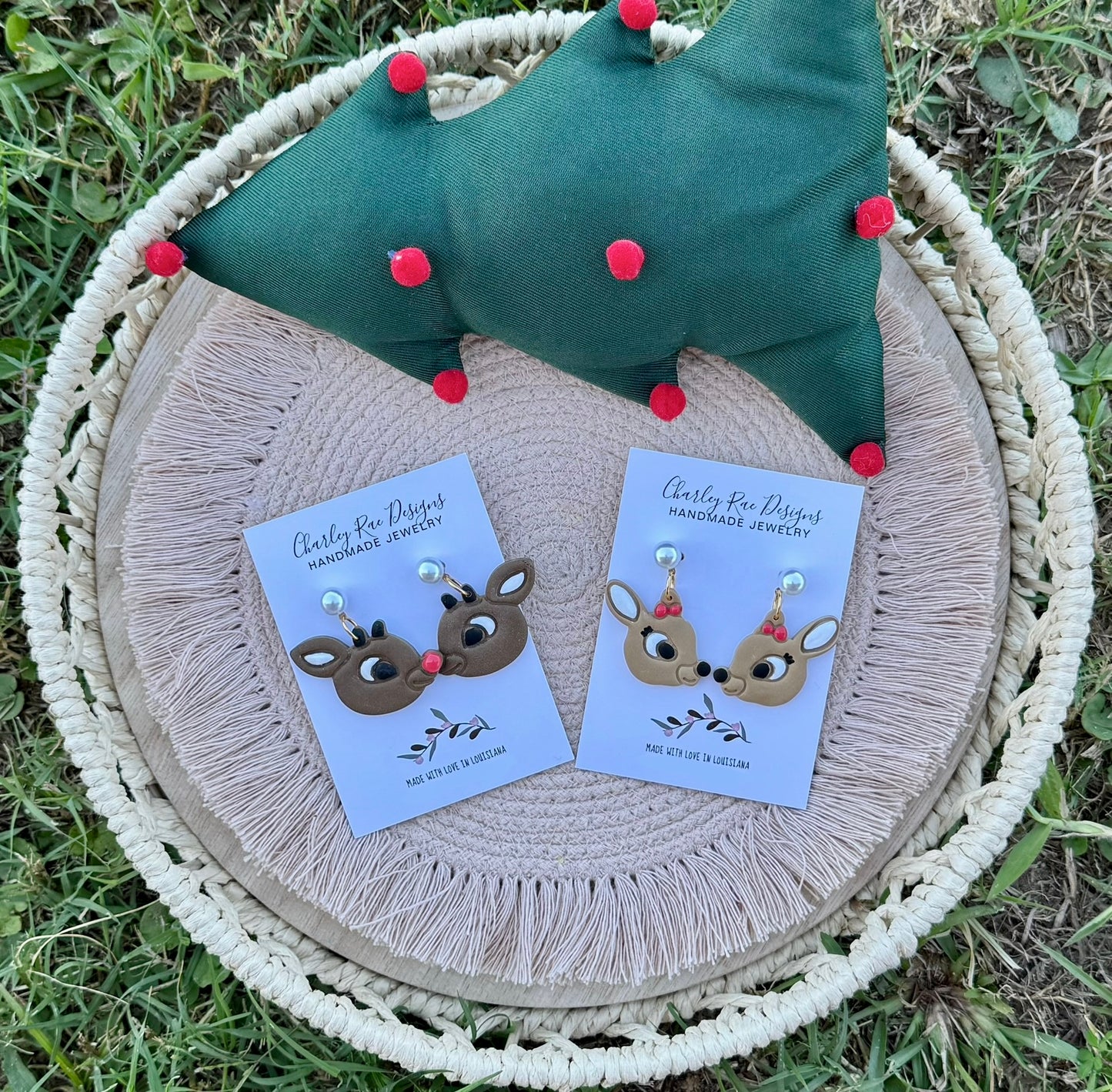 Rudolph and Clarice Reindeer Friends dangles