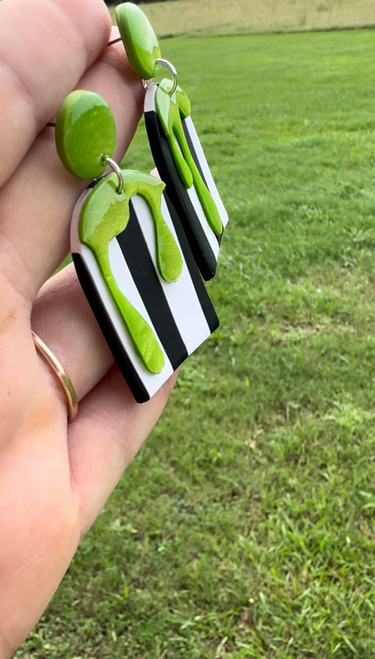 Beetlejuice inspired slime dangles