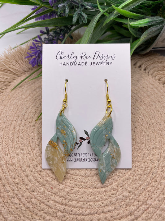 Dreamy Sage twisted dangles