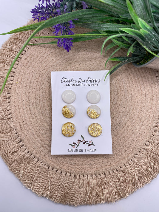 White and Gold stud pack