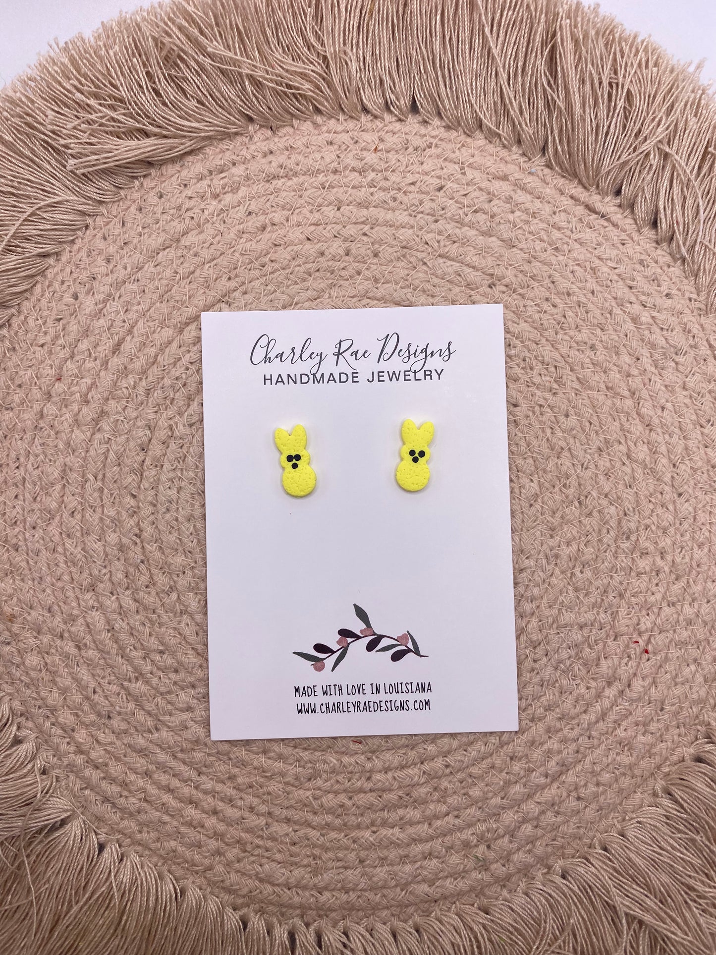 Mini bunny peep studs