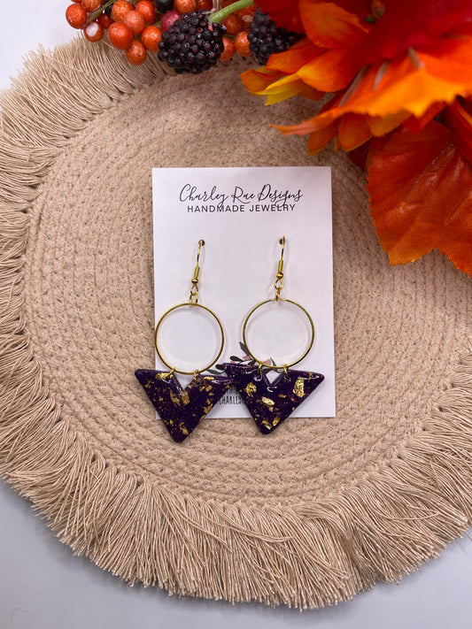 Purple and Gold Dani-Fishhooks