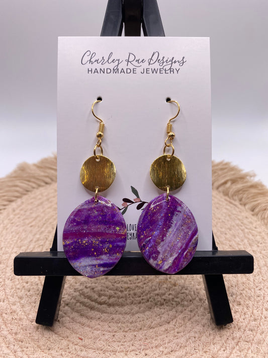 Purple Galaxy Dangles