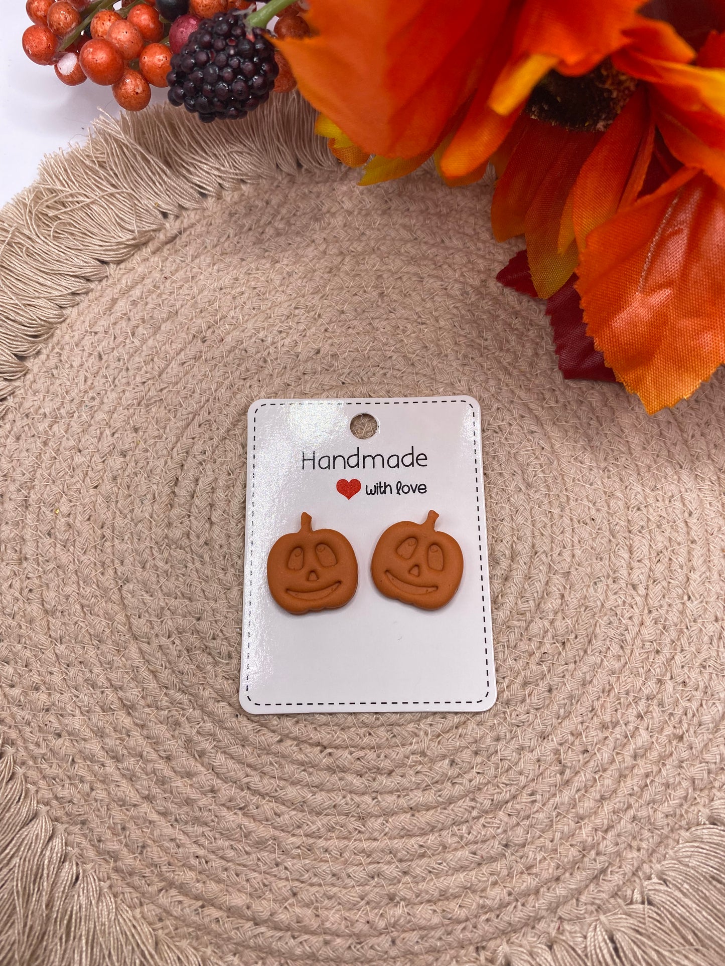 Jack-o-lantern studs