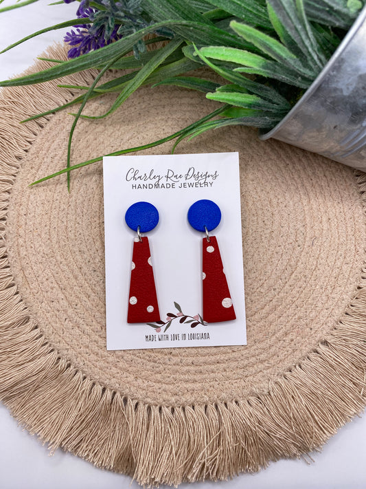 Patriotic Dangles-Red and White