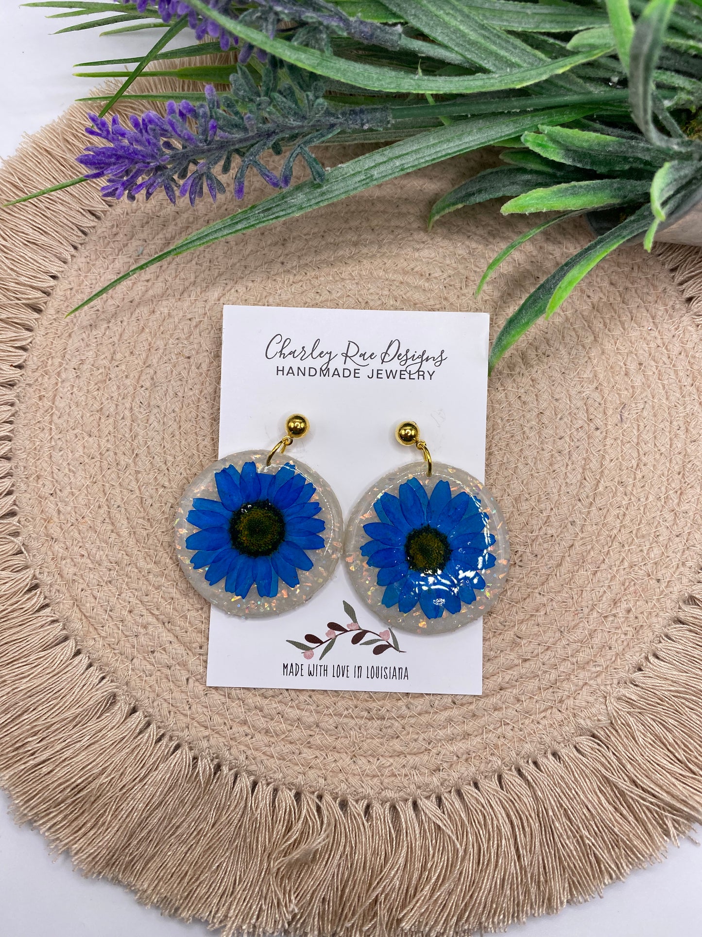 Pressed Petals-Blue Daisy