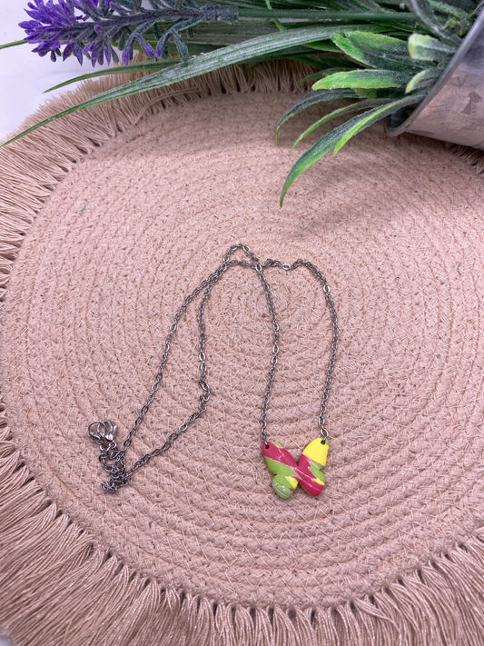 Watermelon Sugar Butterfly necklace